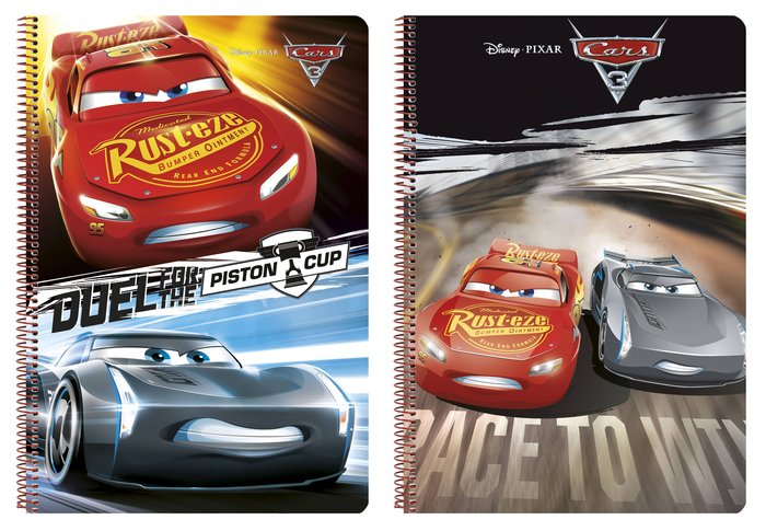 LIBRETA A4 TAPA DURA 80 H. CARS LET´S RACE