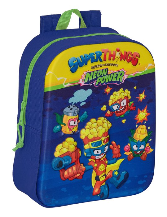 MOCHILA GUARDERIA 3D CUADRADA SUPERTHINGS