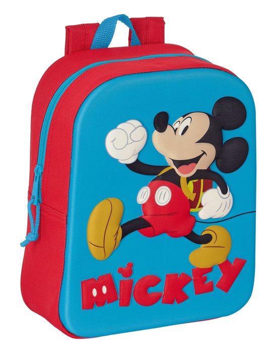 MOCHILA GUARDERIA 3D CUADRADA MICKEY