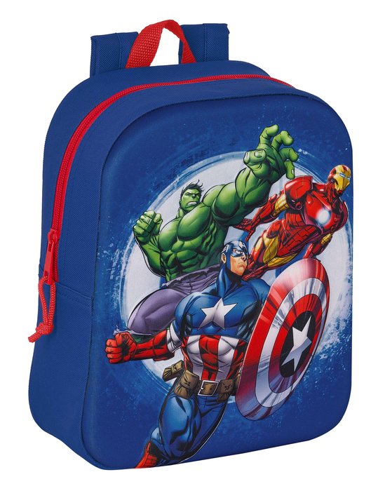 MOCHILA GUARDERIA 3D CUADRADA AVENGERS