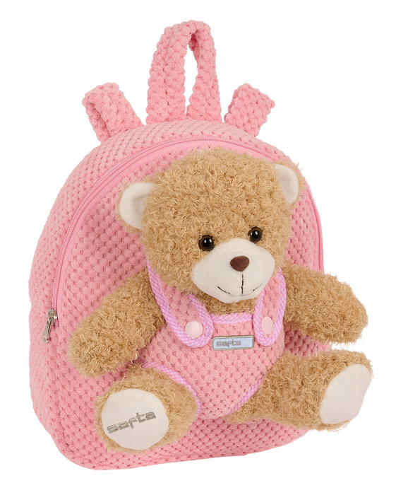 MOCHILA GUARDERIA ROSA CON OSITO