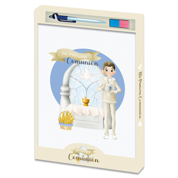 LIBRO COMUNION NIÑO ALTAR + BOLIGRAFO + TAM