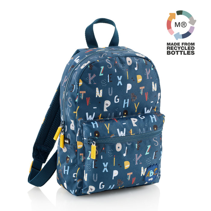MOCHILA GUARDERIA CON BOLSILLO Y ASA ABC