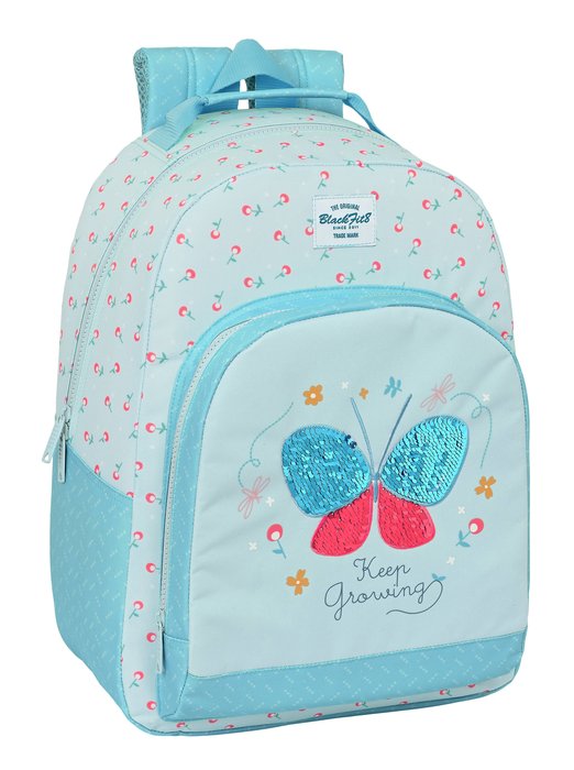 MOCHILA ESCOLAR ADAPT. CARRO BLACKFIT8 MARIPOSA