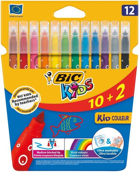 ROTULADORES BIC KIDS MEDIA 10+2 COLORES COULEUR