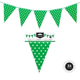 [8435557705689] GUIRNALDABANDERINES DOTS VERDE Y BLANCO 3