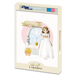 [9788418012556] LIBRO COMUNION NIÑA ALTAR + BOLIGRAFO + TAM