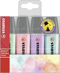 [4006381492867] MARCADOR STABILO BOSS ORIGINAL PASTEL BLISTER 4 COLORES SUR