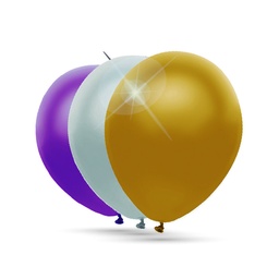 [8421332506220] GLOBO 27CM BOLSA 10 UNID METALIZADOS