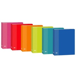 [8412771008208] CARPETAS FOLIO 2anillas 40mm ELBA CARTON PLASTICO COLORES SURTIDOS